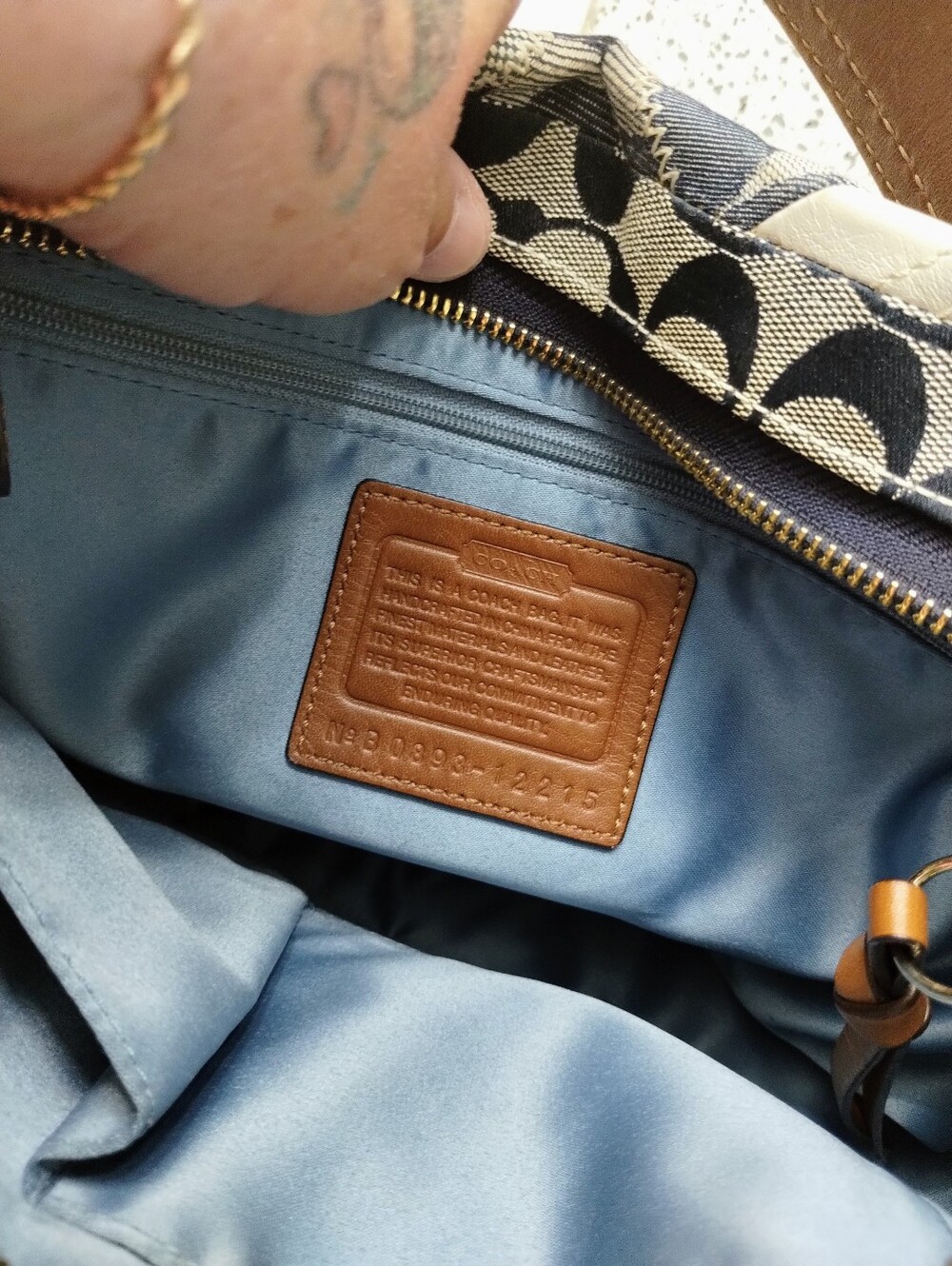Coach Denim Patchwork Carly & Coach Denim Wallet Y2K - Picture 9 of 14